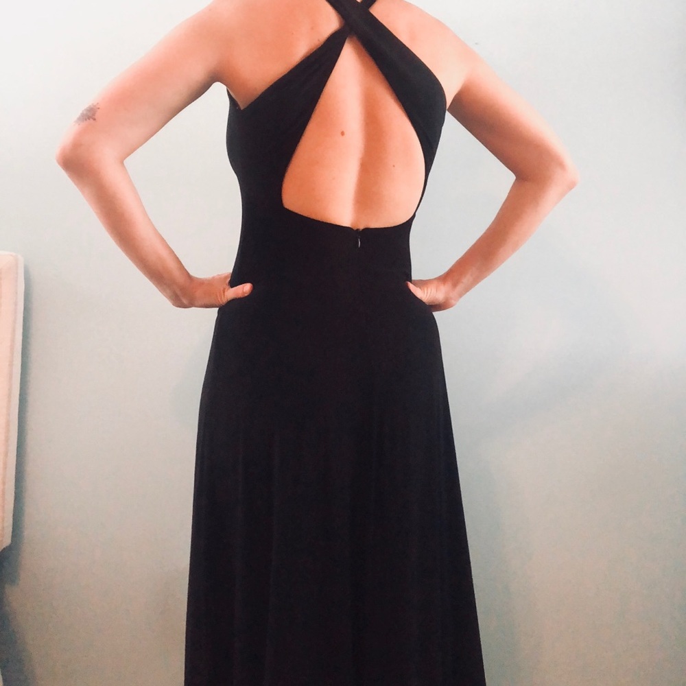 Isaac Mizrahi Floor Length Black Gown